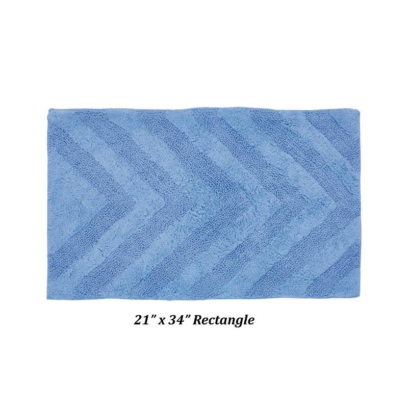Better Trends Bathroom Rug 100% Cotton Tufted Water Absorbent Bath Rug for Shower, Sink Bath Mats Machine Wash Hugo Collection