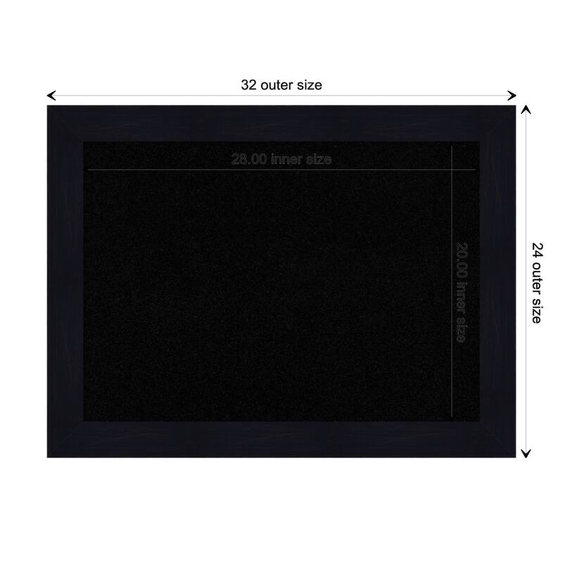 Shiplap Wood Framed Black Corkboard Bulletin Board - Shiplap Navy - Board Size 28x20