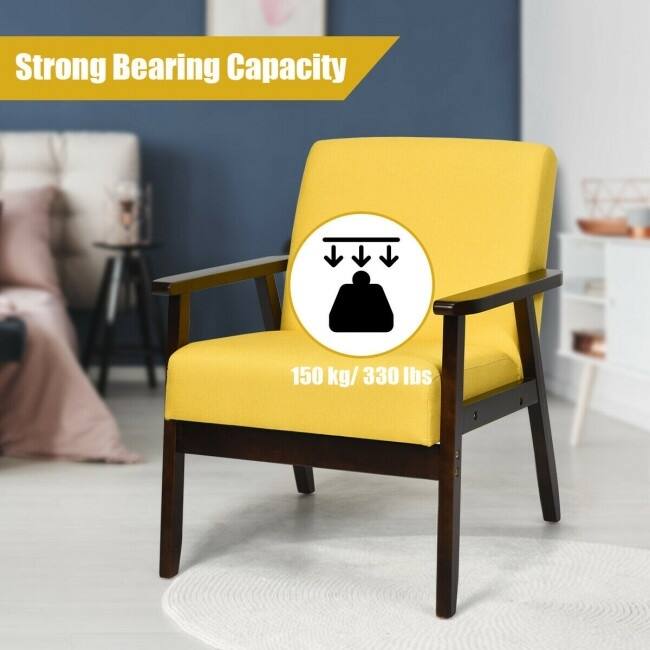 Mid-Century Retro Fabric Accent Armchair for Living Room Comfort and Style