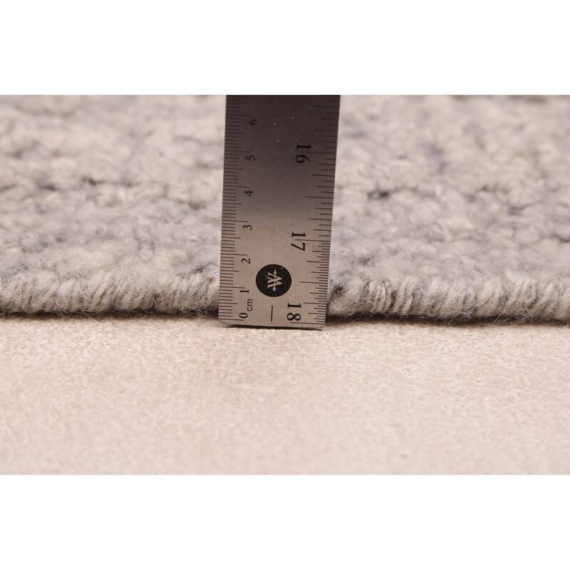 ECARPETGALLERY Hand-knotted Looma Grey Wool Rug - 8'0 x 9'9