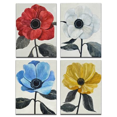 Graceful Poppy I-IV' Wrapped Canvas Wall Art by Norman Wyatt Jr.