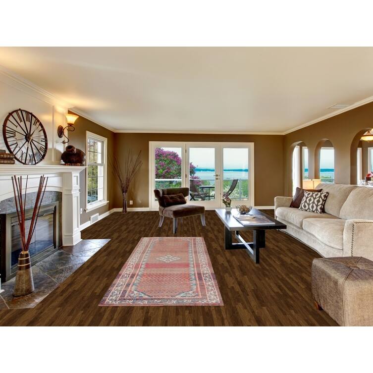 Hand Knotted Oriental 100% Wool Carpet Traditional Geometric Oranges & Rust Botemir Runner Rug - 9' 6'' X 3' 4''