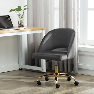 Porthos Home Naiko Velvet Upholstery Swivel Office Chair