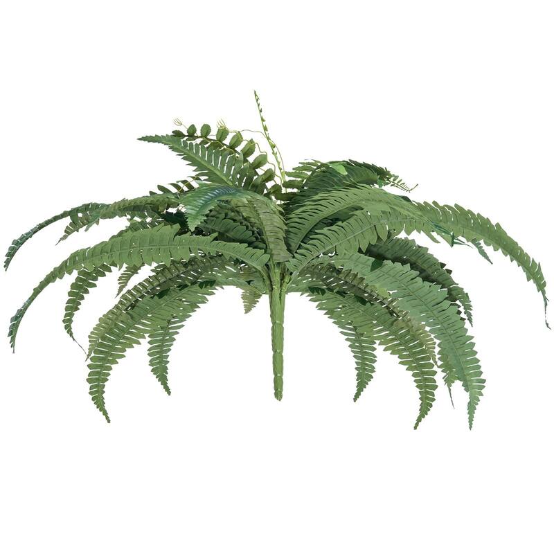Green Artificial Silk Fabric Large Boston Fern Plant with Lush Branches