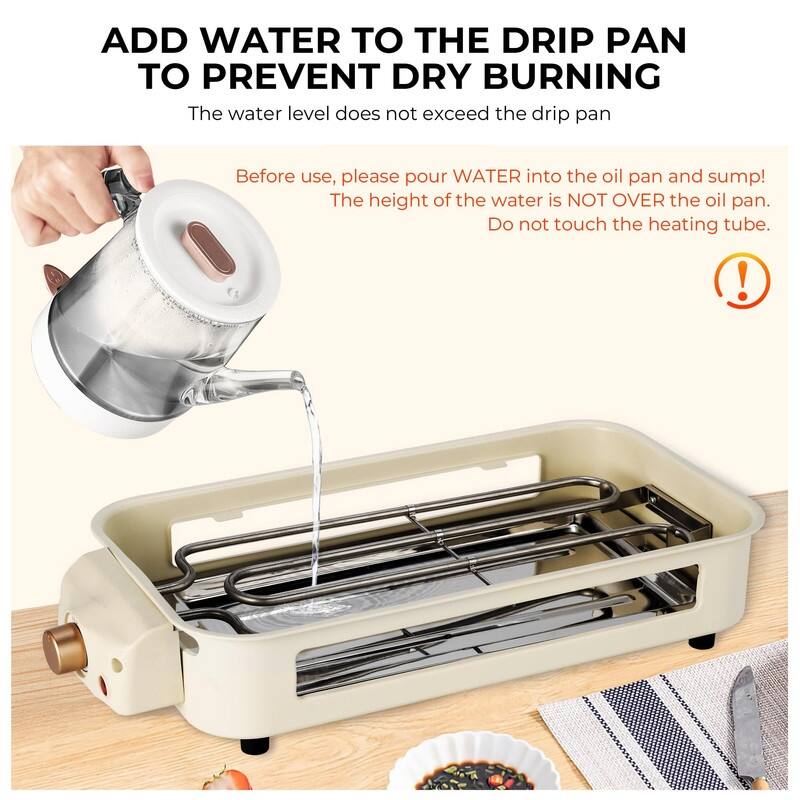 Electric Indoor Grill,2 in 1 Indoor Grills for Kitchen with Grill Net