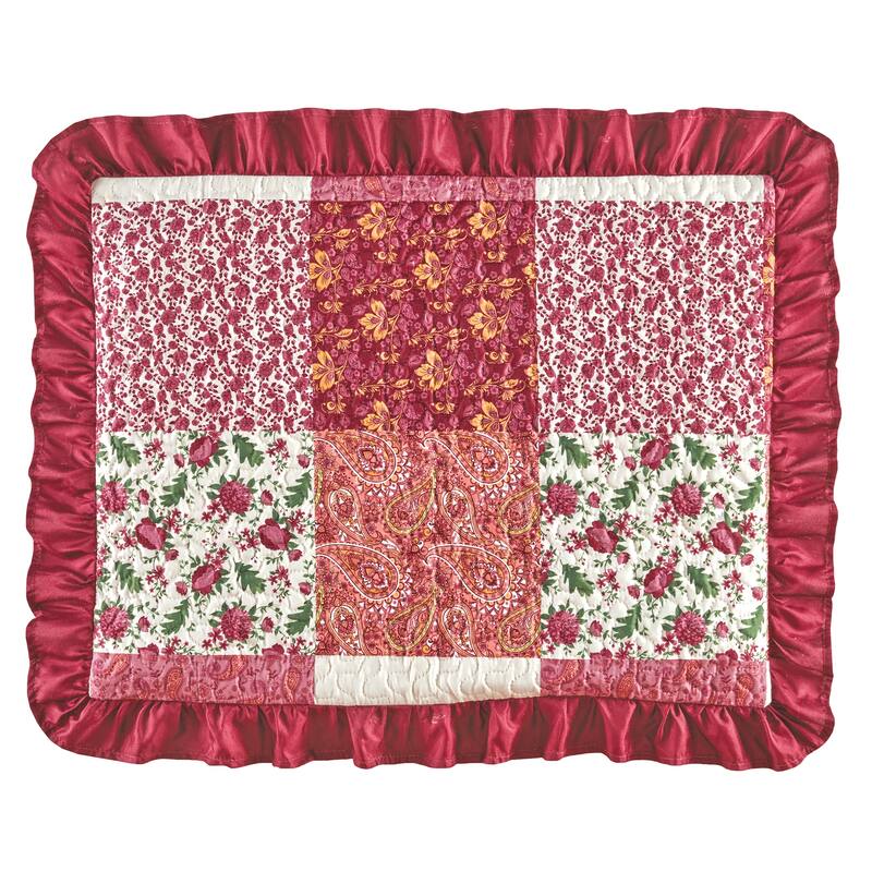 Rebecca Patchwork Ruffle Border Pillow Sham