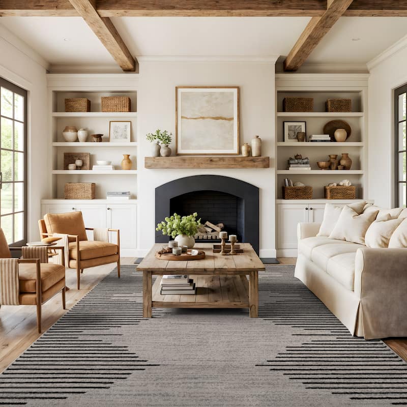 Bohemian Stripe Area Rug
