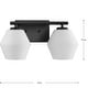 preview thumbnail 10 of 8, Copeland Collection Two-Light Matte Black Mid-Century Modern Vanity Light - 15 in x 7 in x 7.5 in