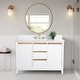 preview thumbnail 167 of 177, Vanity Art Bathroom Vanity with Ceramic Sink and Engineered Marble Top 48" - White