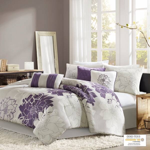 Shop Madison Park Bridgette Floral Pattern Cotton Comforter Set Overstock 7110737