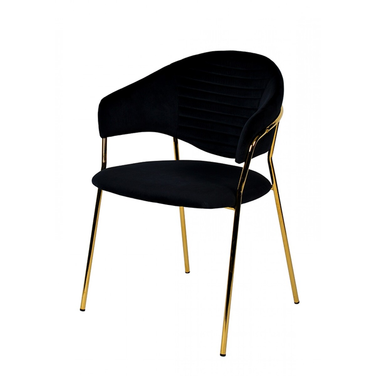 Modrest Trevor Modern Black Velvet Gold Dining Chair Set Of 2 On Sale Overstock 28913075