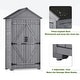 preview thumbnail 25 of 34, Lean-to Storage Shed Tool Organizer with Lockable Doors,3-tier Shelves - 5.8ft x 3ft