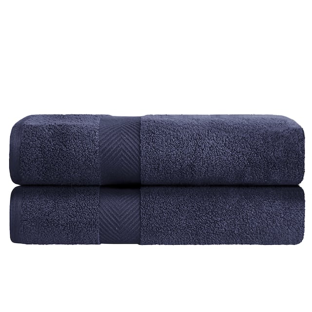 Miranda Haus Absorbent Zero Twist Cotton Bath Towel (Set of 2)
