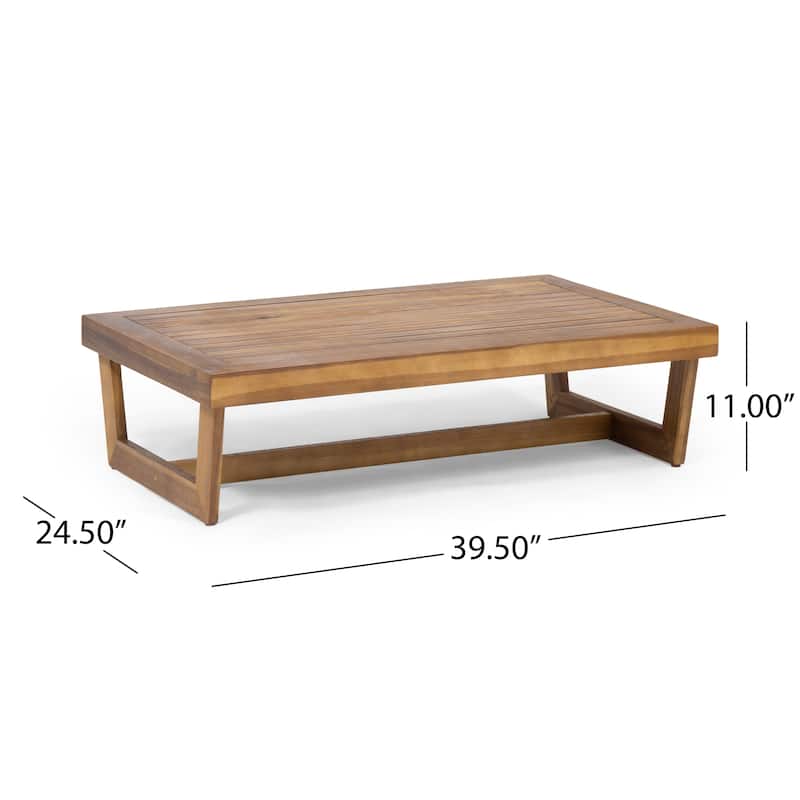 Sherwood Outdoor Acacia Wood Coffee Table by Christopher Knight Home