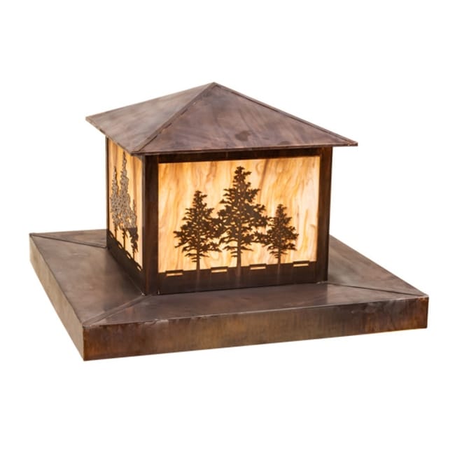 Meyda Tiffany 199845 Tamarack 2 Light 24" Tall Pier Mount Post Light