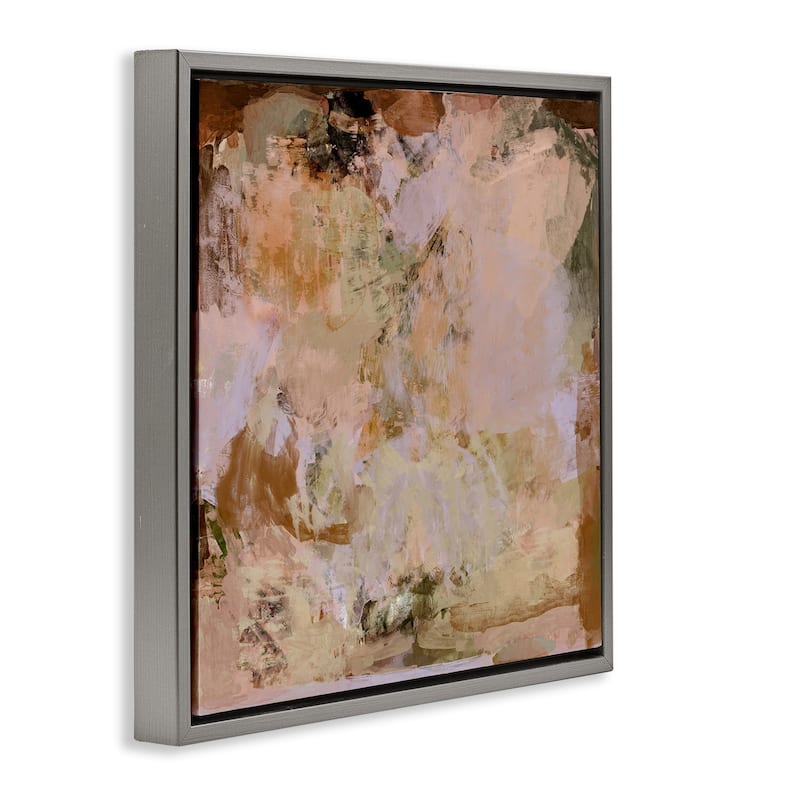 Stupell Earth Tones Abstraction Framed Floater Canvas Wall Art Design By Hayley Michelle