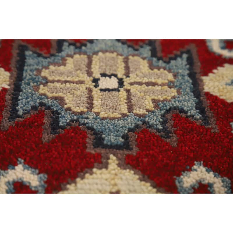 Light Blue Heriz Serapi Indian Runner Rug Hand-Knotted Wool Carpet - 2'7" x 7'11"