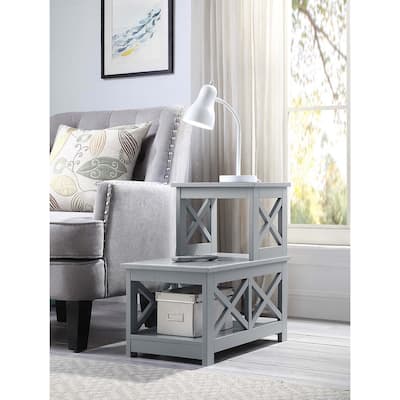 Chairside End Table - 2 Step L Design - Home Office Living Room Accent Table - 30" Height - 23.75
