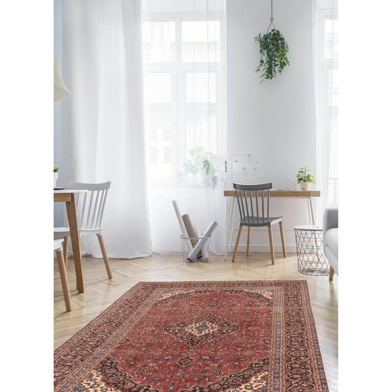 ECARPETGALLERY Hand-knotted Antalya Vintage Red Wool Rug - 7'9 x 11'3