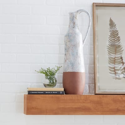 White Ceramic Farmhouse Vase 23 x 6 x 7