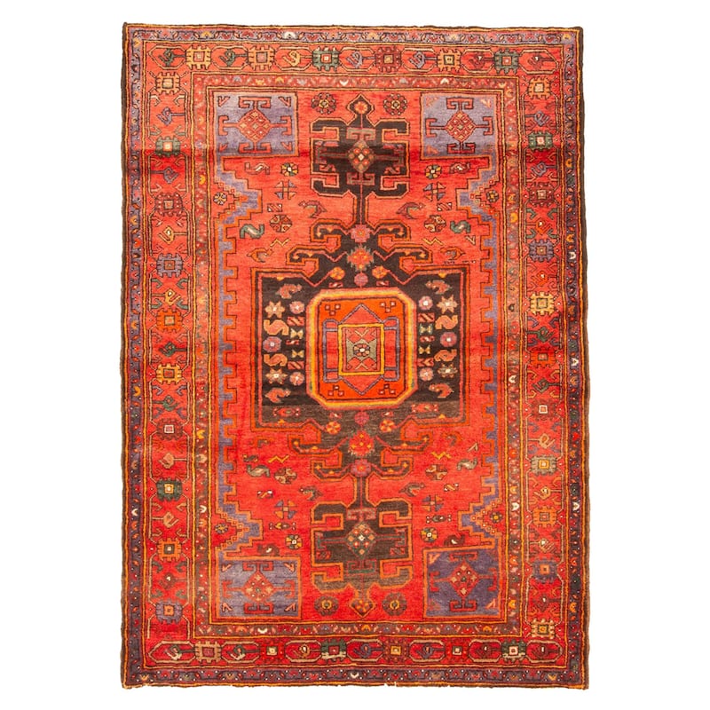 ECARPETGALLERY Hand-knotted Anadol Red Wool Rug - 4'8 x 6'7