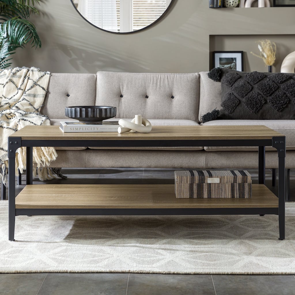 Walker Edison Witten 46-inch Angle Iron Coffee Table