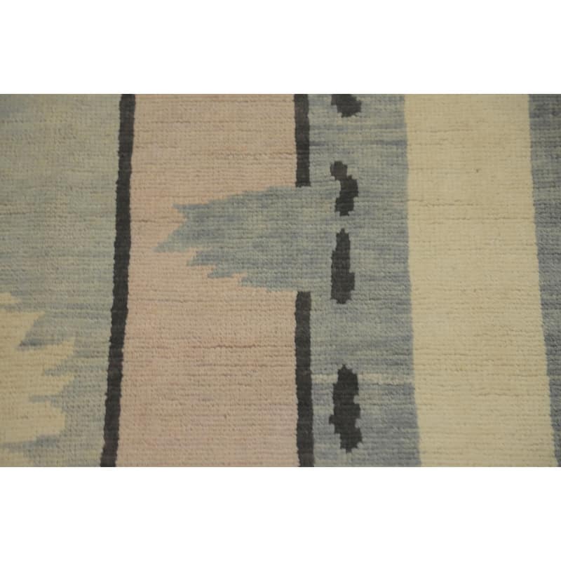 Geometric Gabbeh Vegetable Dye Area Rug Handmade Wool Carpet - 12' 1'' X 8' 11''