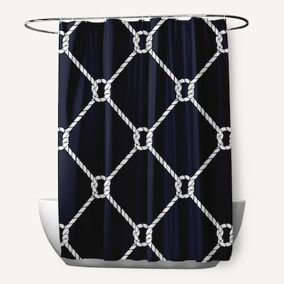 Ahoy Geometric Print 71x74-inch Shower Curtain