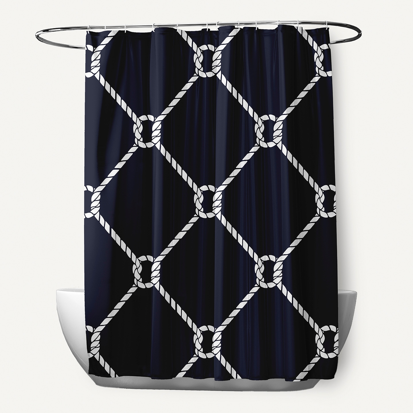 Ahoy Geometric Print 71x74-inch Shower Curtain