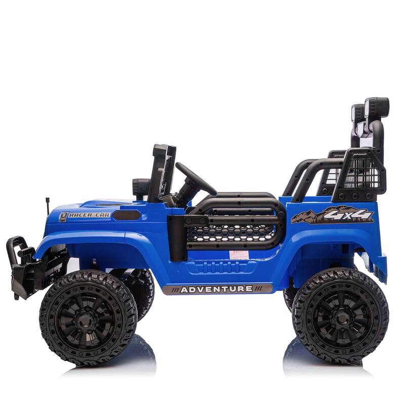 24V 2-seater Kids Ride On Electric Truck Car W/Parents Control, 2wd, Four-wheel Suspension, 8.66in Ground Clearance