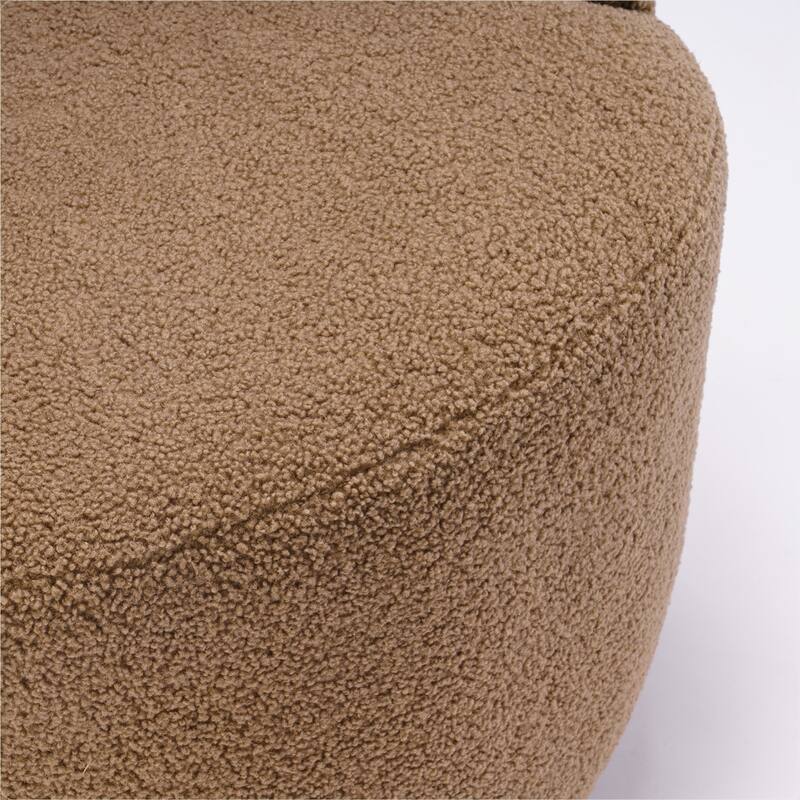Teddy Fabric Swivel Accent Armchair Barrel Chair