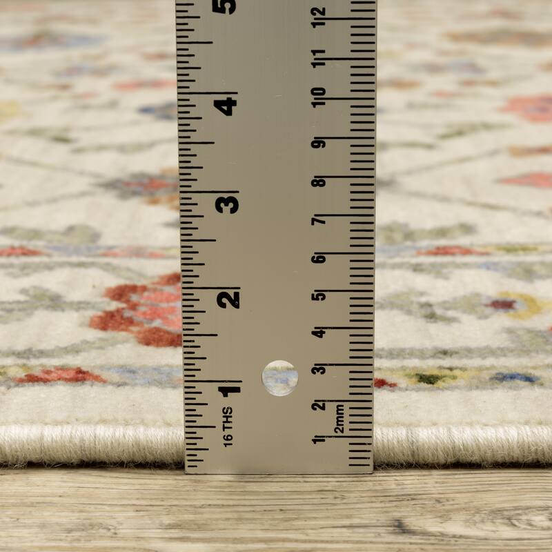 Style Haven Lawson Traditional Floral Wool Fringe Edge Area Rug