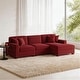 preview thumbnail 96 of 193, Oversized Modular Sectional Sofa Set with Pillows Red/Armchair&Chaise&Armless