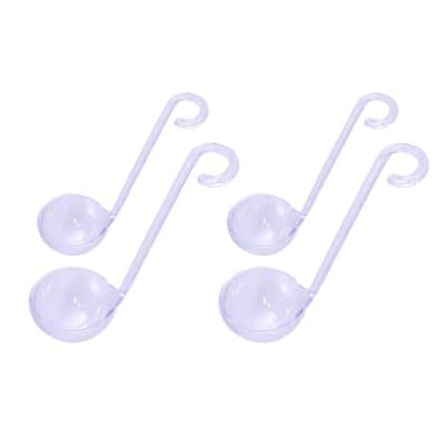 Chef Craft Plastic Mini Dressing / Sauce Ladles in 2 Sizes, Set of 4, Clear
