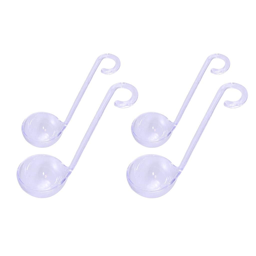 Chef Craft Plastic Mini Dressing / Sauce Ladles in 2 Sizes, Set of 4, Clear