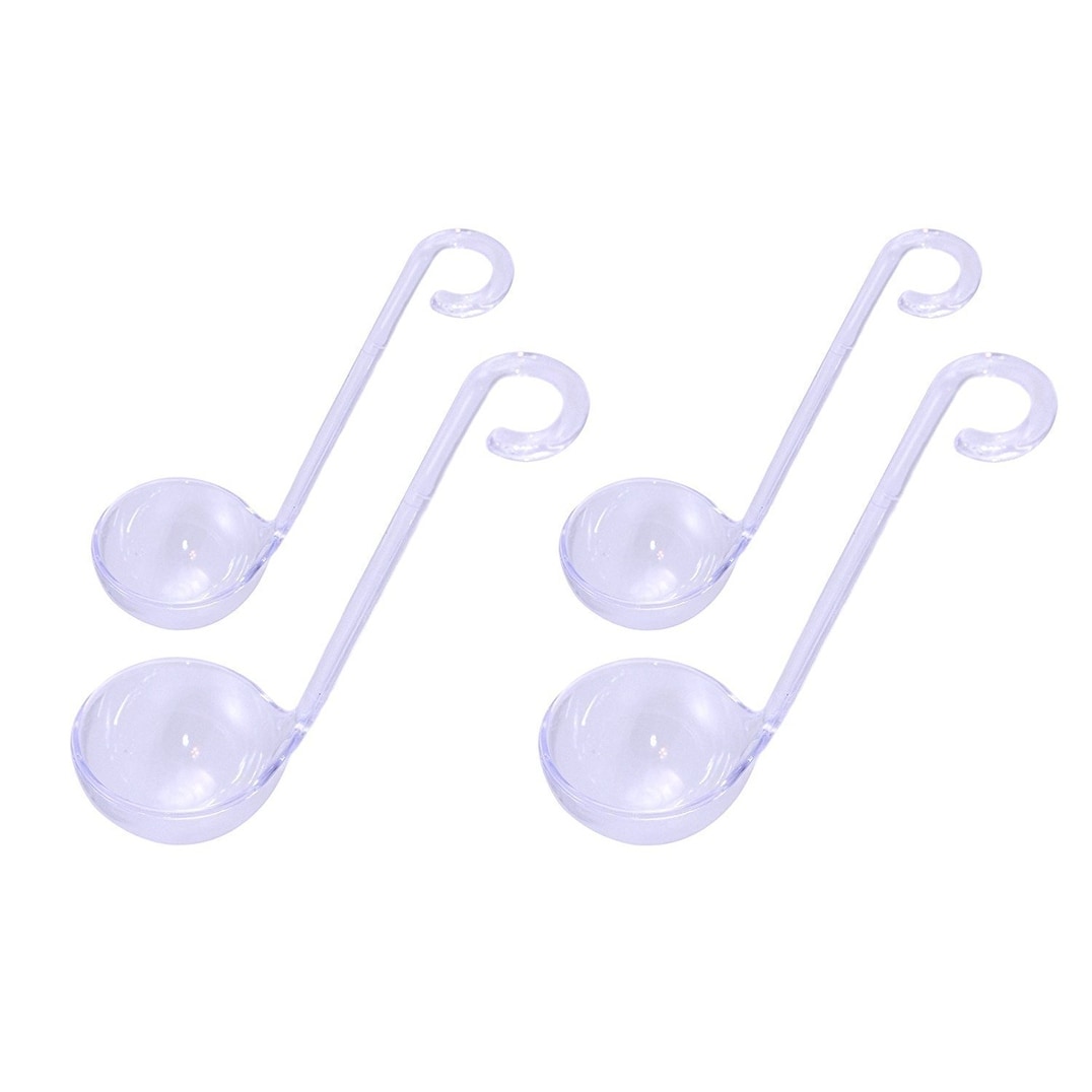 Chef Craft Plastic Mini Dressing / Sauce Ladles in 2 Sizes, Set of 4, Clear