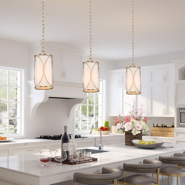 Velus Modern Farmhouse Mini Pendant Cylinder Metal Bronze Cage Kitchen Island Lights for Dining Room Bed Bath Beyond 33147907