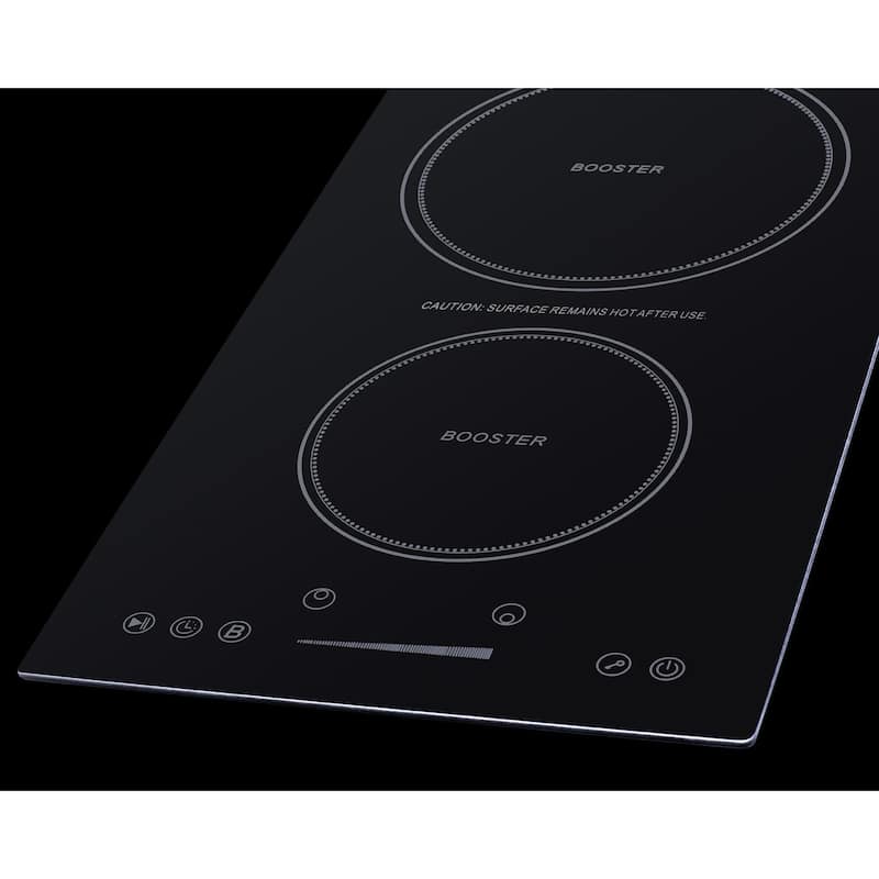 Summit SINCH230V2 12" Wide 2 Burner Electric Cooktop with Auto Shutoff