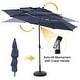 preview thumbnail 3 of 22, MAISON ARTS 10ft 3 Tiers Patio Outdoor Umbrella Matched with most Patio Table with Ventilation Auto-tilt and Crank Lift