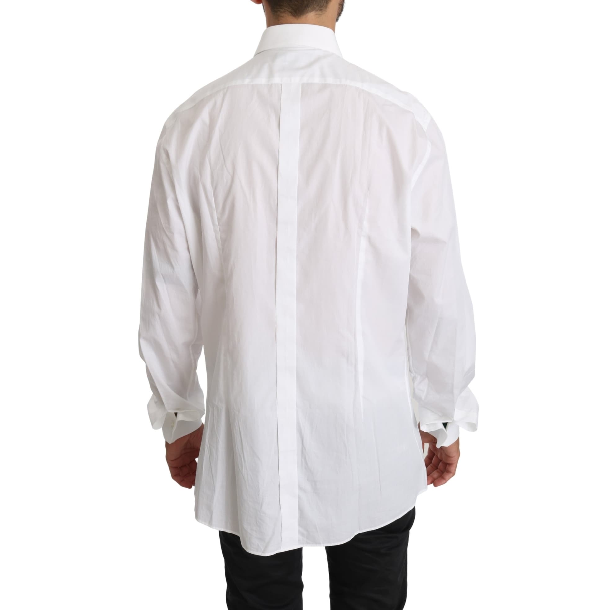 white and gold dress shirt