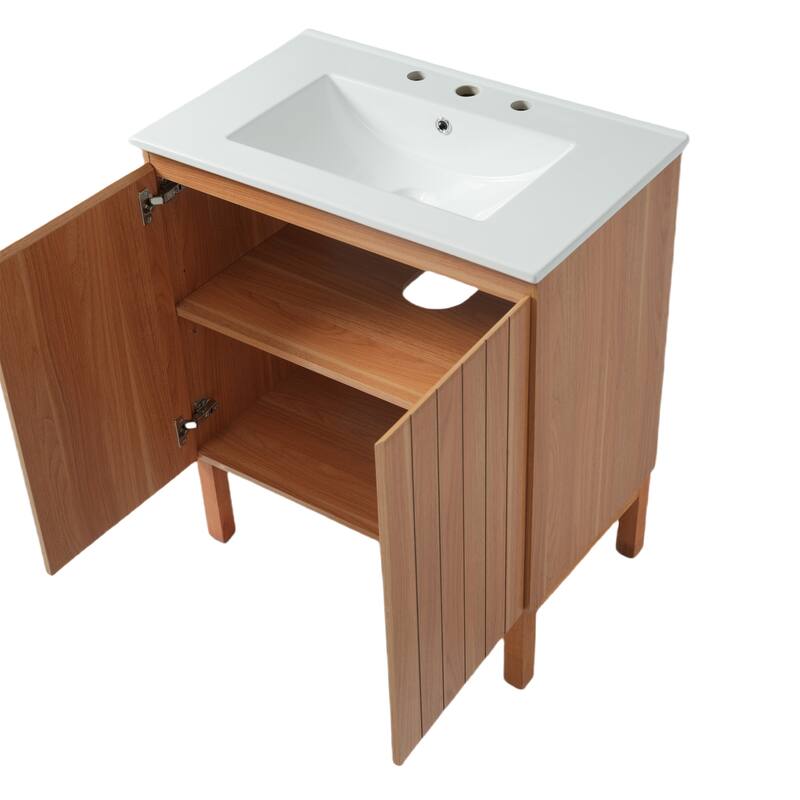 30" Modern Bathroom Vanity with Ceramic Sink