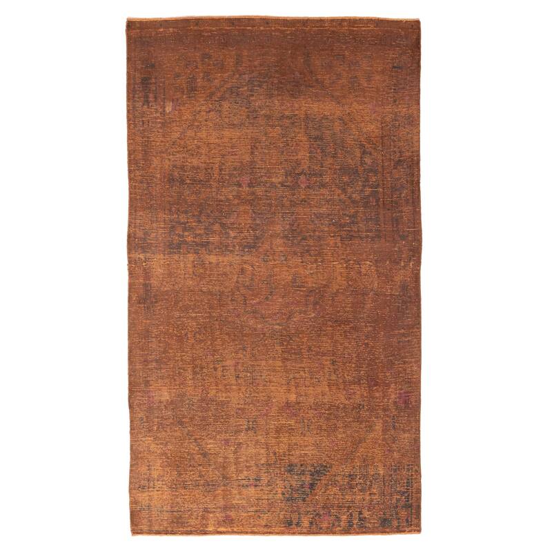 ECARPETGALLERY Hand-knotted Color Transition Burnt Orange Wool Rug - 4'9 x 8'6