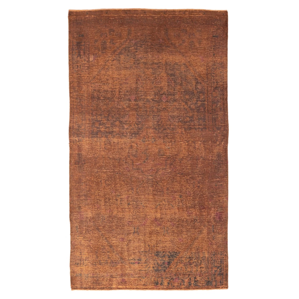 ECARPETGALLERY Hand-knotted Color Transition Burnt Orange Wool Rug - 4'9 x 8'6