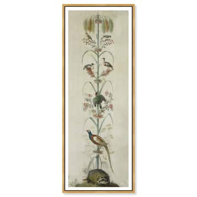 Birds and Flowers Panoramic Canvas by Art Remedy