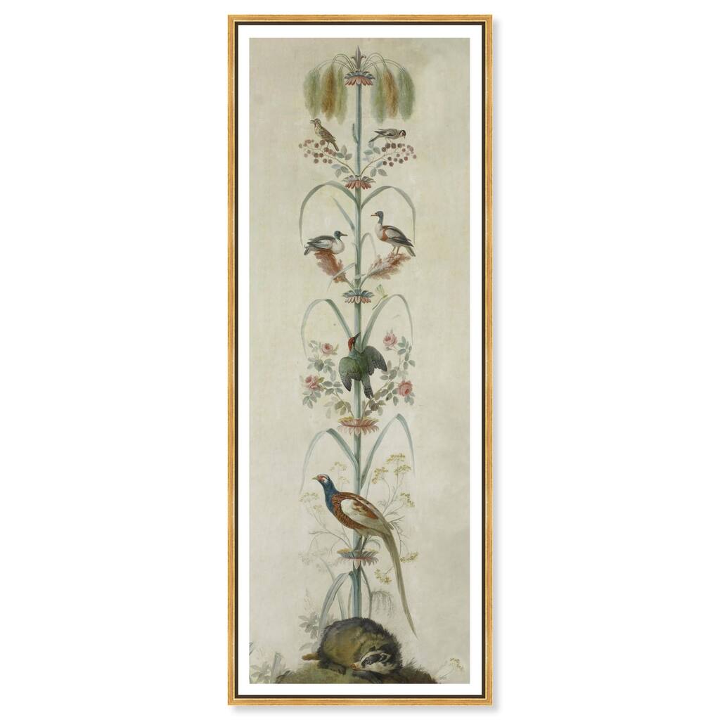 Birds and Flowers Panoramic Canvas by Art Remedy
