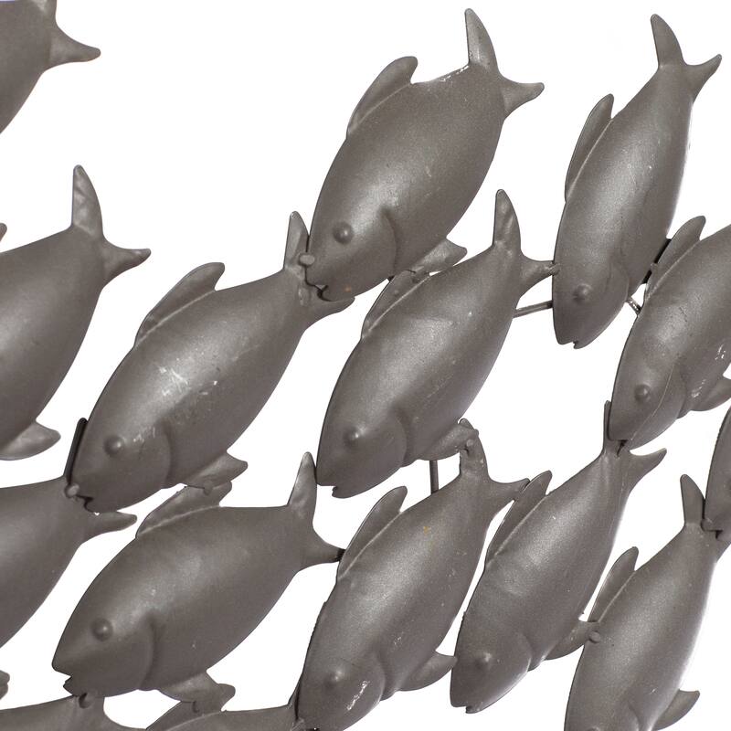 Dark Brown Metal Fish Home Wall Decor