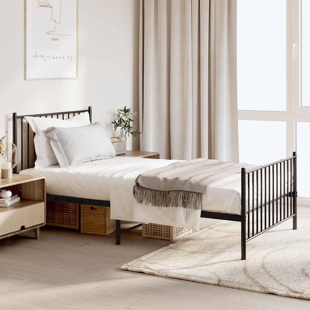 vidaXL Metal Bed Frame, No Mattress