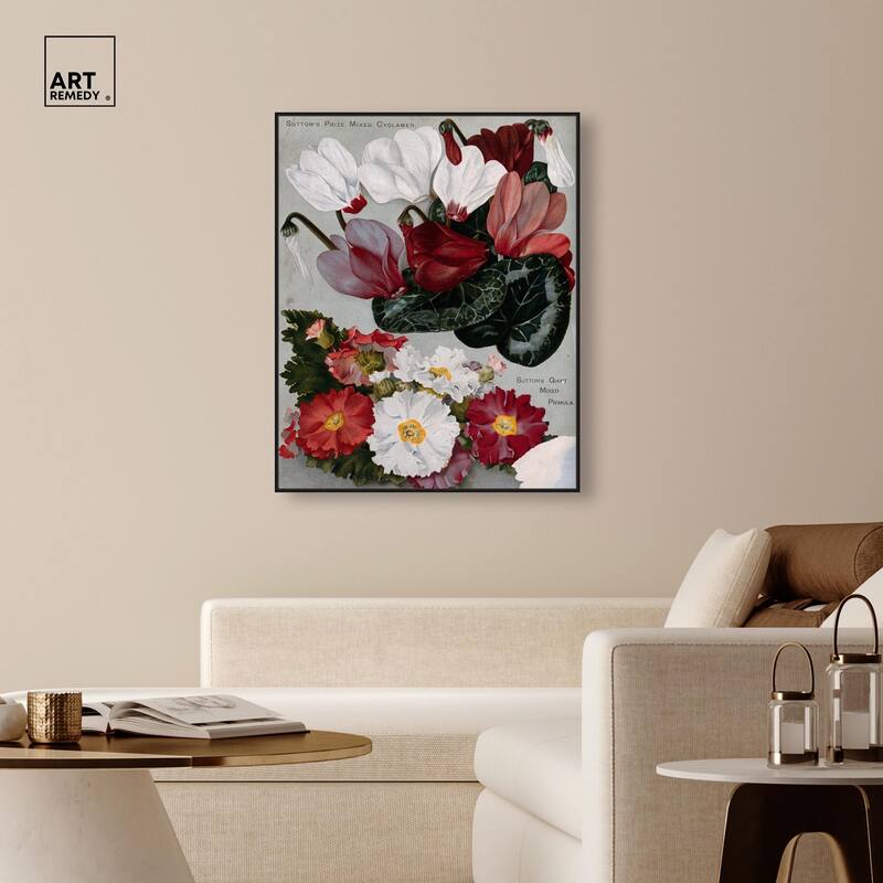 Cyclamens Canvas by Art Remedy