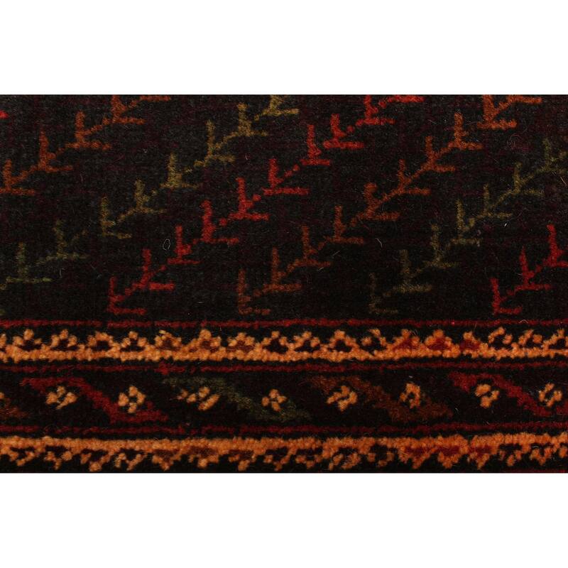 ECARPETGALLERY Hand-knotted Teimani Black Wool Rug - 2'9 x 4'6