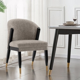 Manhattan Comfort Ola Chenille Wood Dining Chair